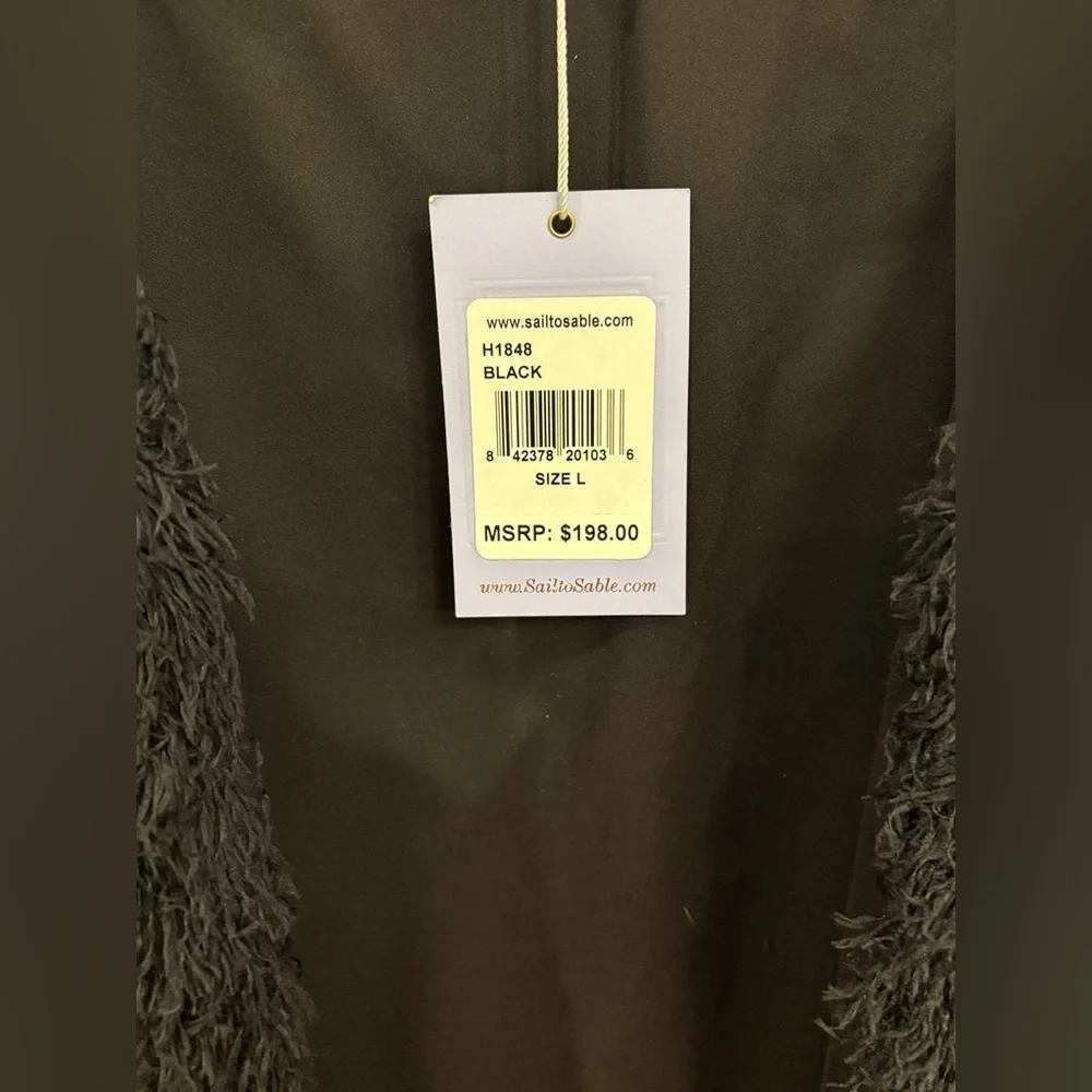 NEW w Tags Sail To Sable Sherpa Faux Fur Vest Size Large